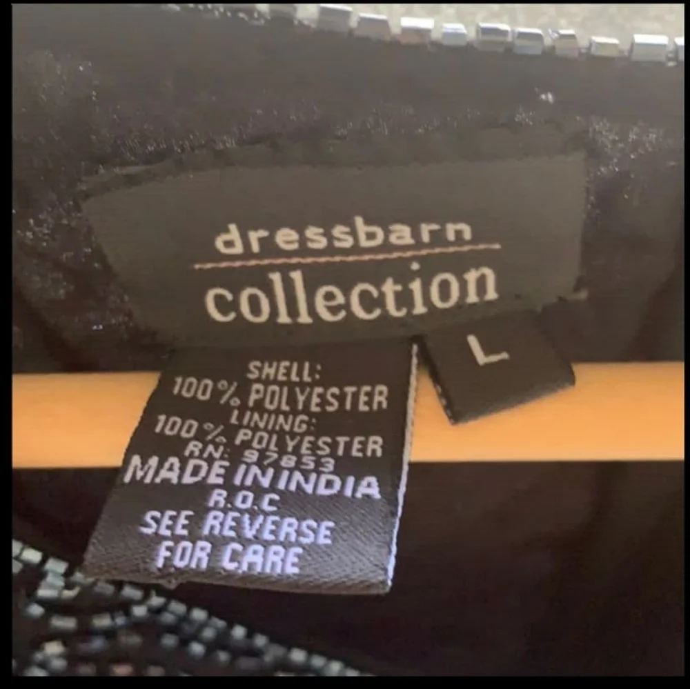 Dressbarn Collection Beaded Top Long sleeve Beautiful black - Picture 4 of 8